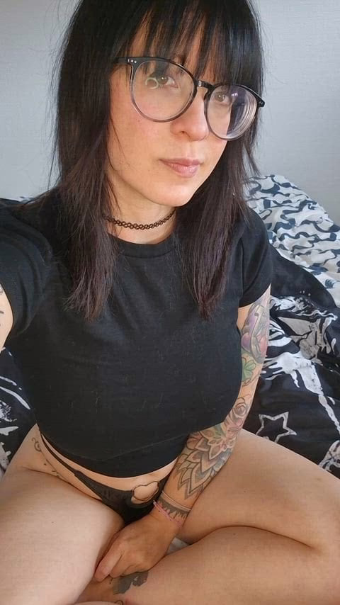Braces glasses inked with big boobs