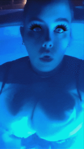 Public nude breasts bouncing in the hottub. Hope no one sees me!